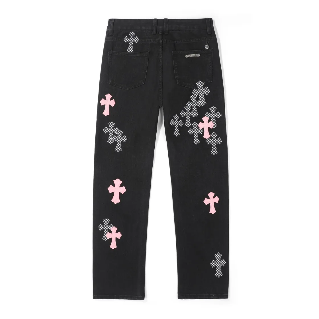 P280 (top version) Chrome hearts new city-limited flame plaid black and pink jeans Chrome hearts city-limited jeans Hardware customization Original development vintage levis American-made 501 black and gray base remake Levi's American-made 501 base imported sheepskin 925 silver remake [Top heavy industry fashion design] Consistently high-street luxury style. Speaking of this style, the Zangyin family and GU family are definitely the leading representative brands. Especially the Zangyin family has really achieved a state-of-the-art effect in creating high-street style. The unique washed material is used to create this style. The color system is already quite eye-catching. After it is decorated with patchwork cross flowers, it cleverly highlights the charm of the brand. Secondly, this style uses classic The high-waist cutting design highlights the long legs and fashionable temperament of the upper body. The brand is highly recognizable and the slim fit configuration is more suitable for daily wear. It is a product that interprets personality, fashion, and specifications at a glance. This single product is enough to make any fan excited. It can be a white T-shirt for a youthful college style, or a tight suspender for a royal style. It has strong matching ability and can be easily controlled by men.  [Materials and craftsmanship] Needless to say, this point goes without saying. As an excellent craftsman brand, Zangyin’s requirements for details and craftsmanship are really perfect. The washed color of this model has gone through so many processes, not to mention the embellishment of denim appliques. It is also purely hand-made and sewn. Just like what they believe in, only hand-made things have soul and have the meaning of wear. A top-notch heavy-duty fashionable denim item, I look forward to your perfect interpretation! !  Color: Black Size: S M L XL